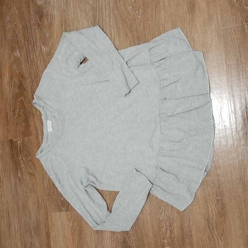 (S) Simply Love Peplum Casual Oversized Loose Fit Top Relaxed Weekend Minimalist
